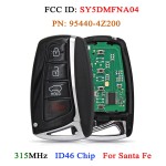 2013-2018 Hyundai Santa Fe / 4-Button Smart Key w/ Hatch / PN: 95440-4Z200 / SY5DMFNA04 (AFTERMARKET)